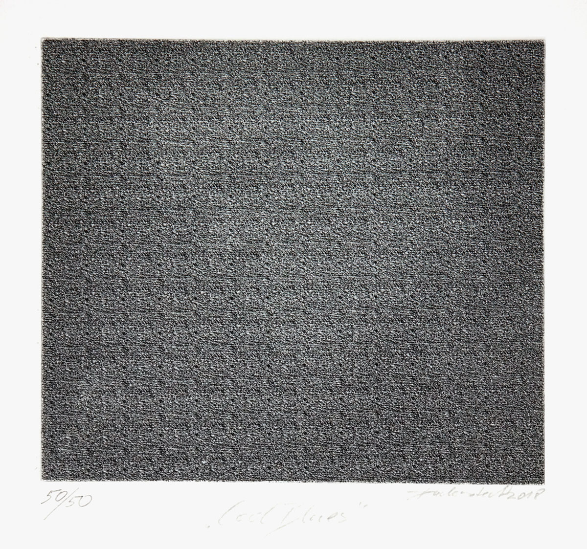 Ingo Duderstedt, Cool Blues, 2018, Radierung, Blattgröße: 48 x 38 cm, Motiv 15 x 16,5 cm, Auflage: 50