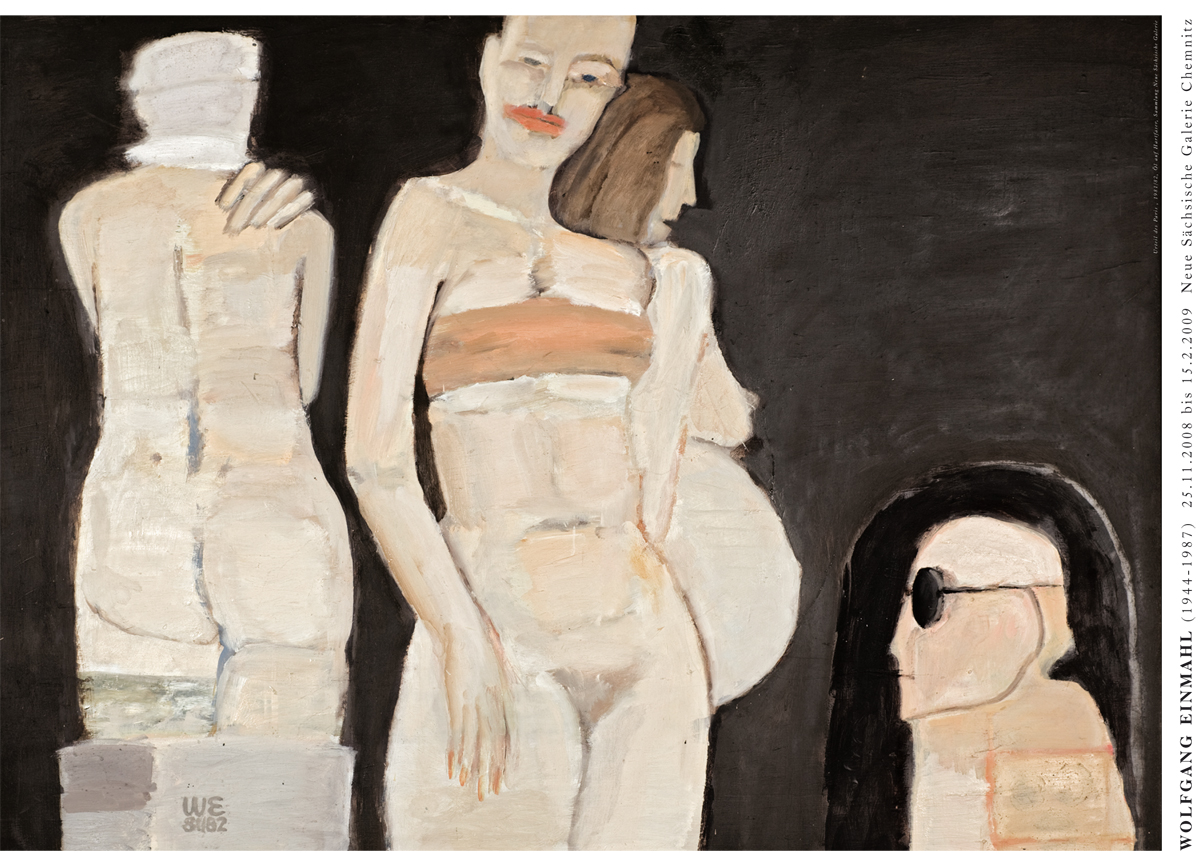 Ausstellungsplakat 2008 mit Abbildung: Urteil des Paris, 1981/82, Öl auf Hartfaser, Sammlung Neue Sächsische Galerie, 12 Euro