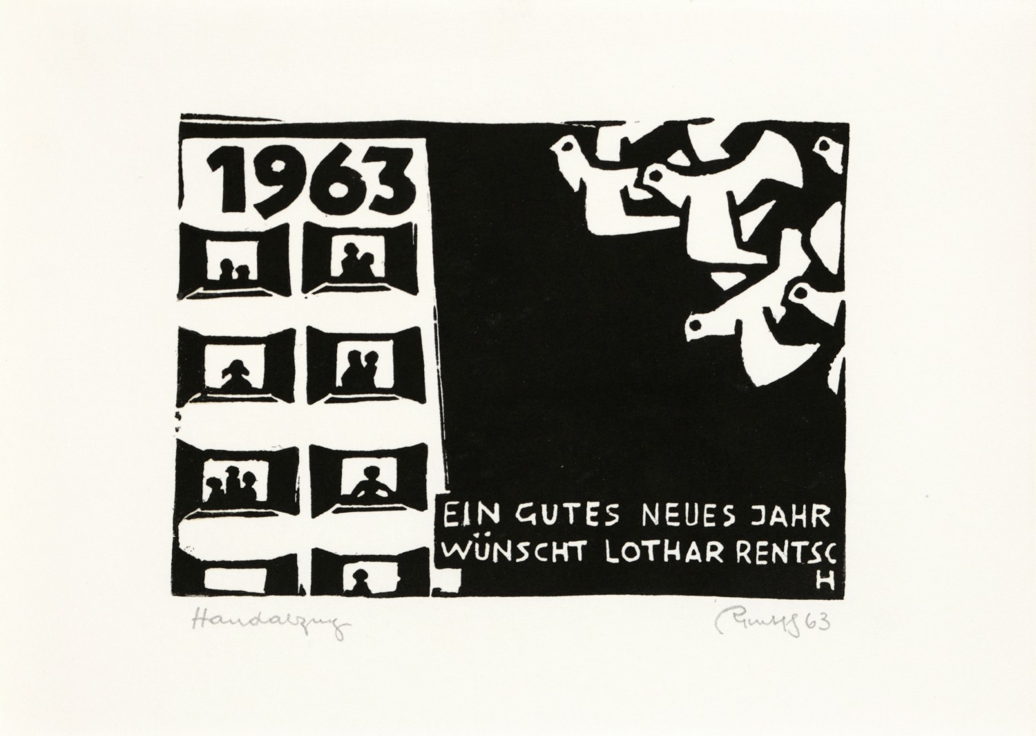 Lothar Rentsch, Neujahrsgrafik 1963