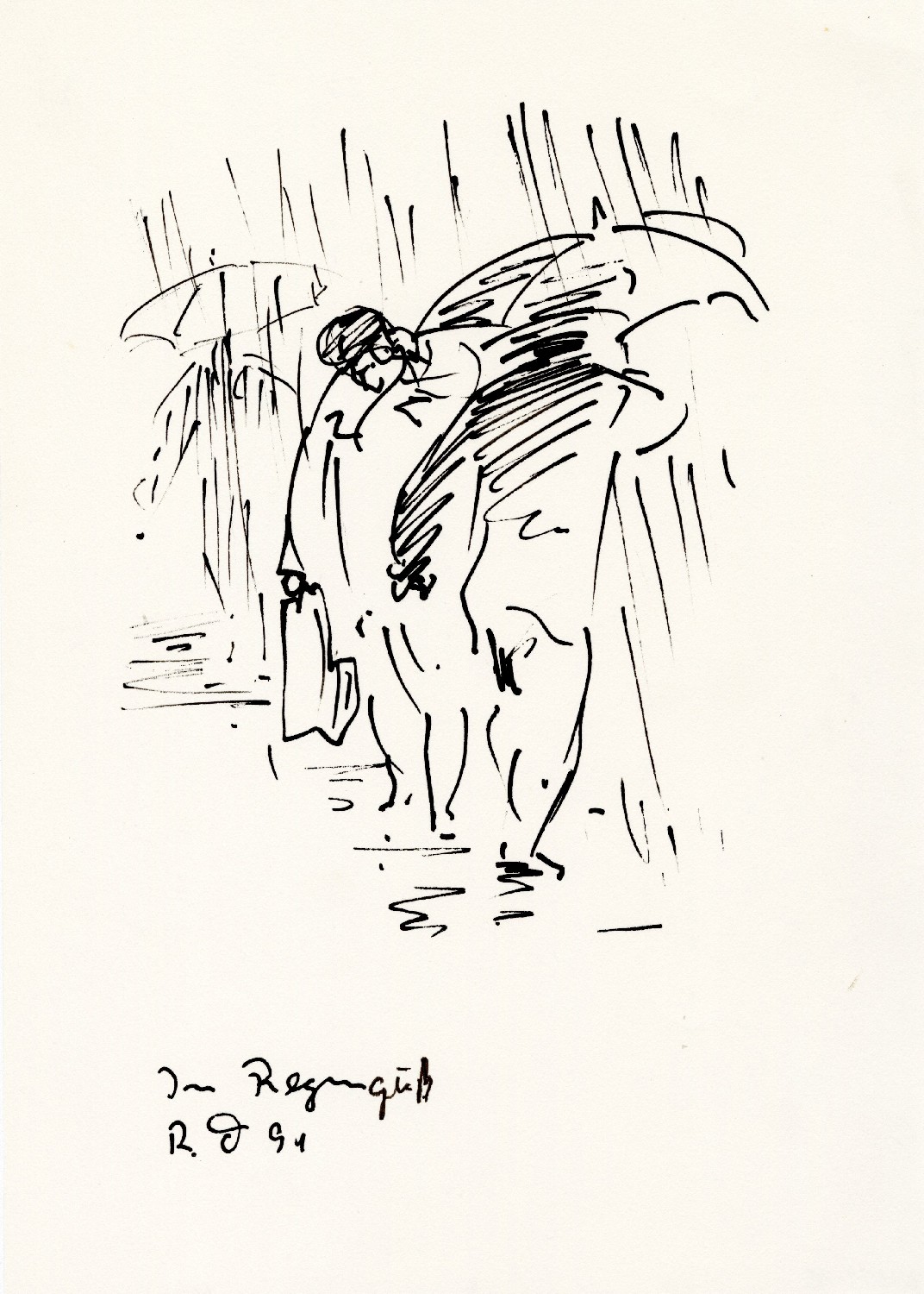 Robert Diedrichs, Im Regenguß