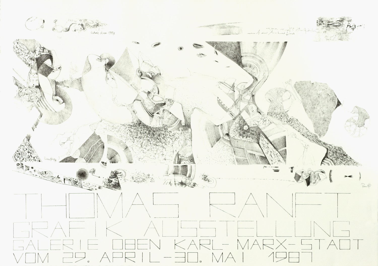 Thomas Ranft, Personalausstellung Galerie oben 29.4. - 30.5.87